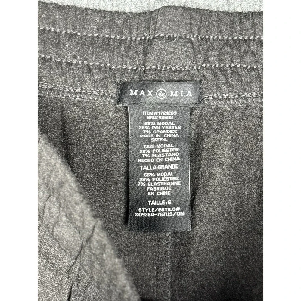 Max & Mia Women's 2-Piece Lounge Set Bottoms Only Charcoal Gray Tried On Sz L